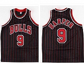 Men's Chicago Bulls #9 Ron Harper Black Pinstriped Jersey,baseball caps,new era cap wholesale,wholesale hats